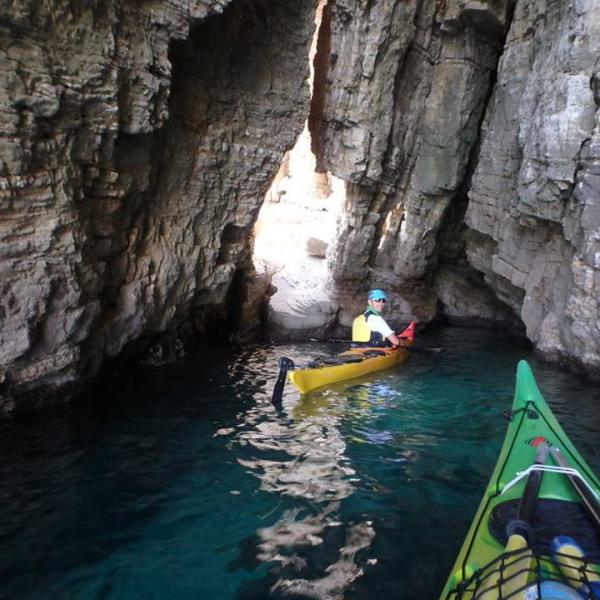 Sea Kayak Samos Cave Happy